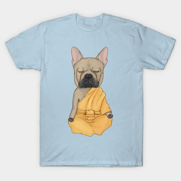 Frenchie meditation T-Shirt by Barruf